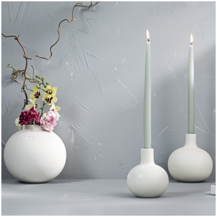 Globo Vase + 2 lysestager