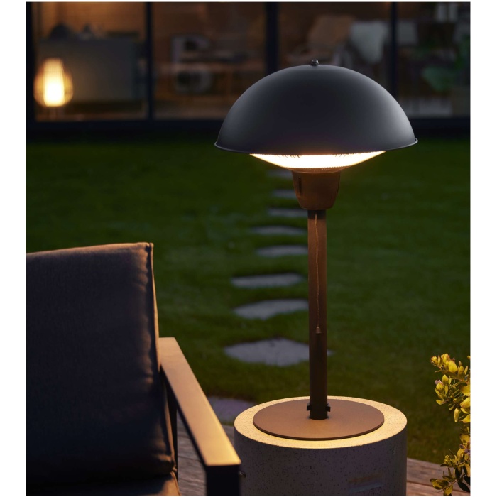 Terassevarmer med lampefunktion