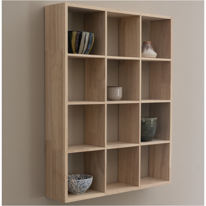 Nooka Mini Reol i Egetræ – 12 rum