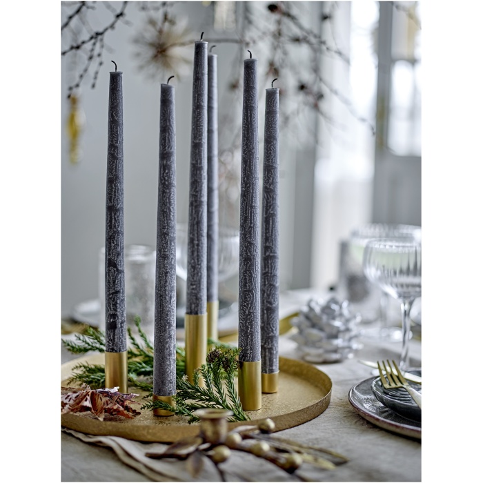 Lysestage i Metal – Guldfinish