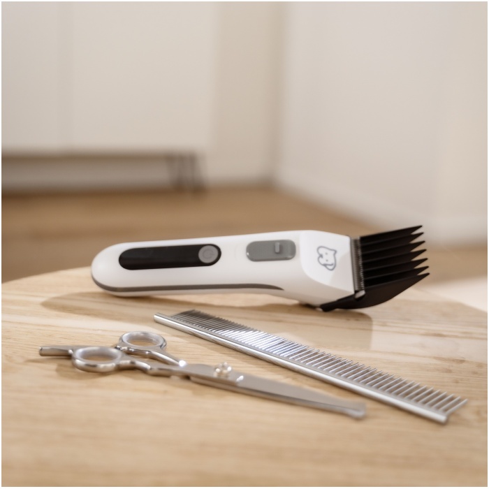 Klippemaskine til kæledyr - inkl.  saks, kam, rengøringsbørste og smøreolie