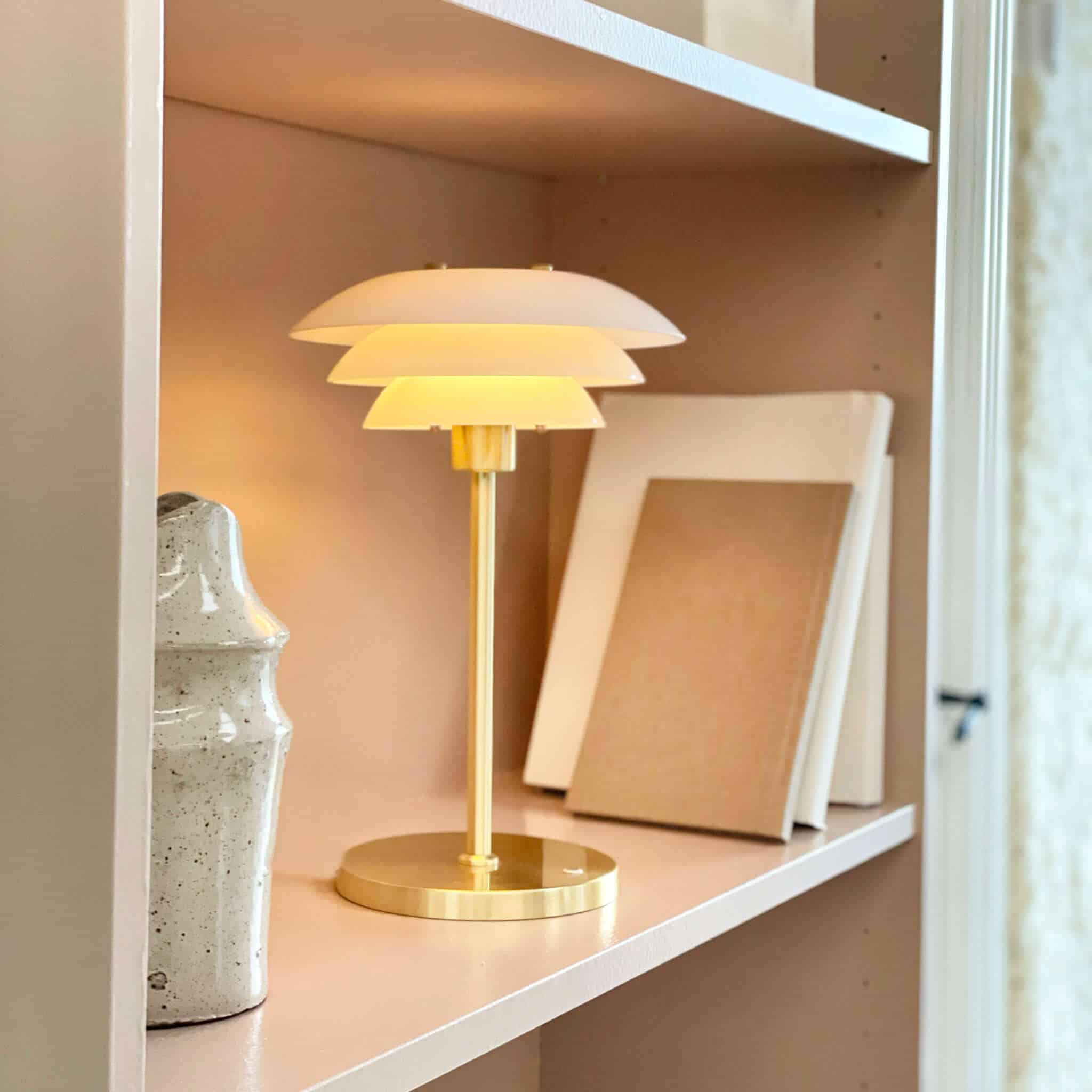 DL20 LED Opal/Messing Genopladelig Bordlampe - Billede 3